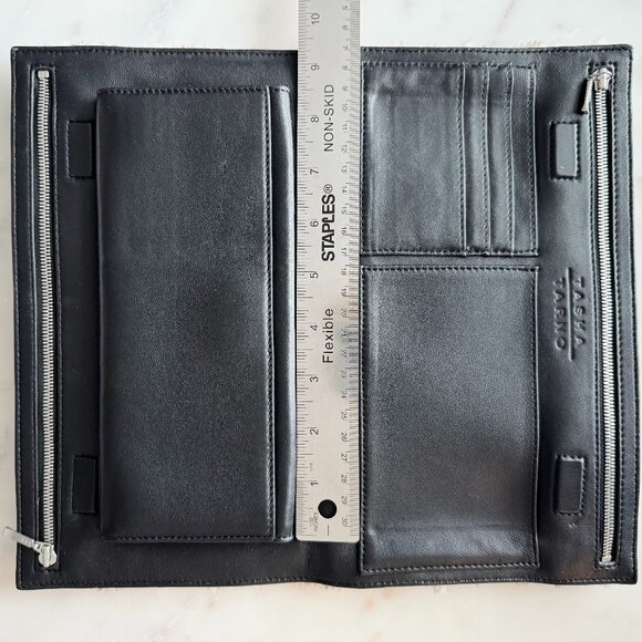 Genuine Fur & Leather Clutch – Luxe Tan Shearling with Black Snakeskin Print - Picture 4 of 11